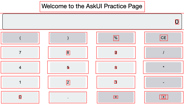 Annotation of the Google calculator