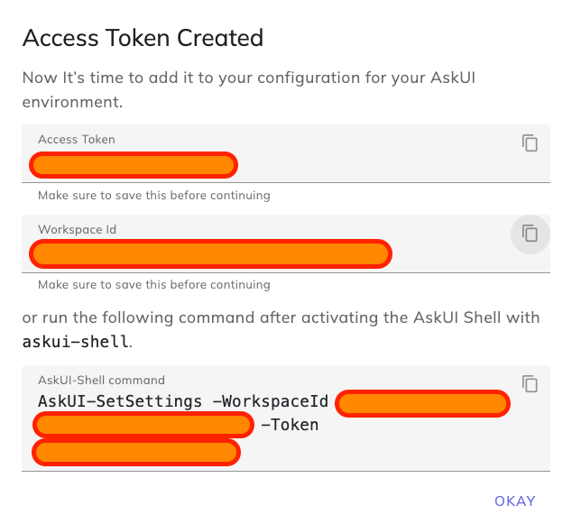 Create access token in AskUI Studio